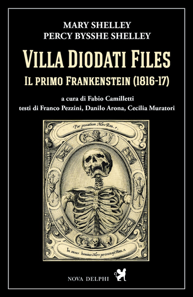Book cover for Villa Diodati Files. Il primo Frankenstein (1816-17)