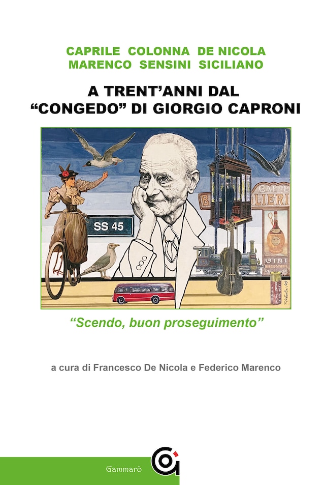 Kirjankansi teokselle A trentanni dal "congedo" di Giorgio Caproni