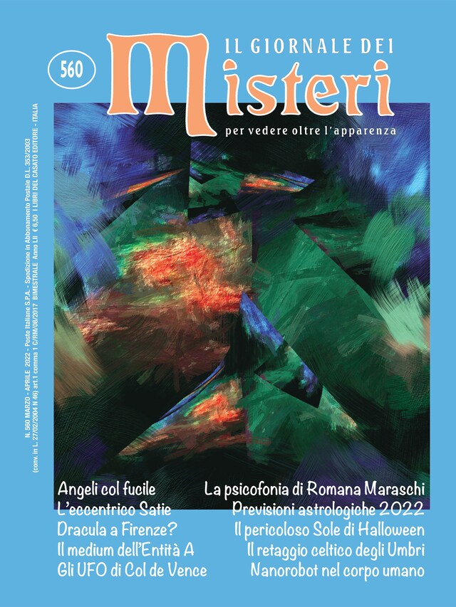 Okładka książki dla Il Giornale dei Misteri 560 in bianco e nero