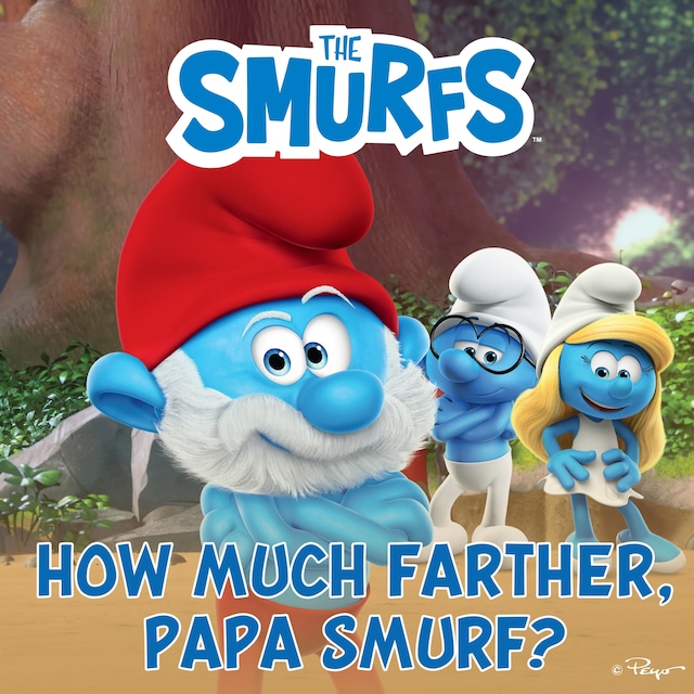 Boekomslag van How Much Farther, Papa Smurf?