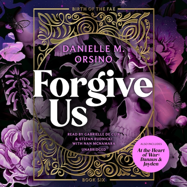 Book cover for Forgive Us, with At the Heart of War: Danaus &amp; Jayden