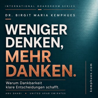 Weniger denken,  mehr danken. als Hörbuch