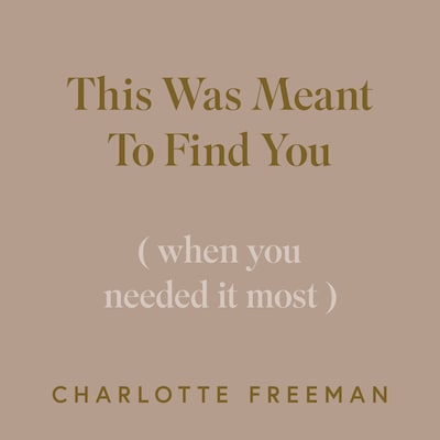 This Was Meant to Find You