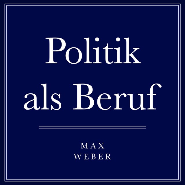 Buchcover für Politik als Beruf
