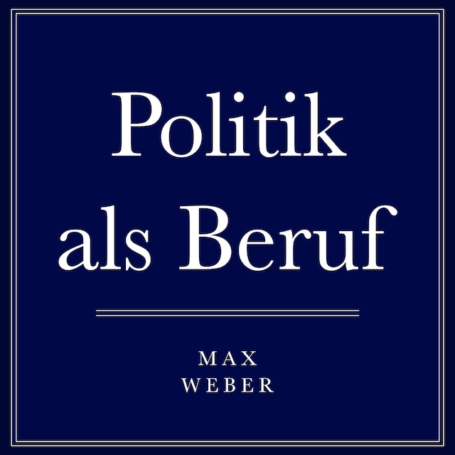 Buchcover für Politik als Beruf