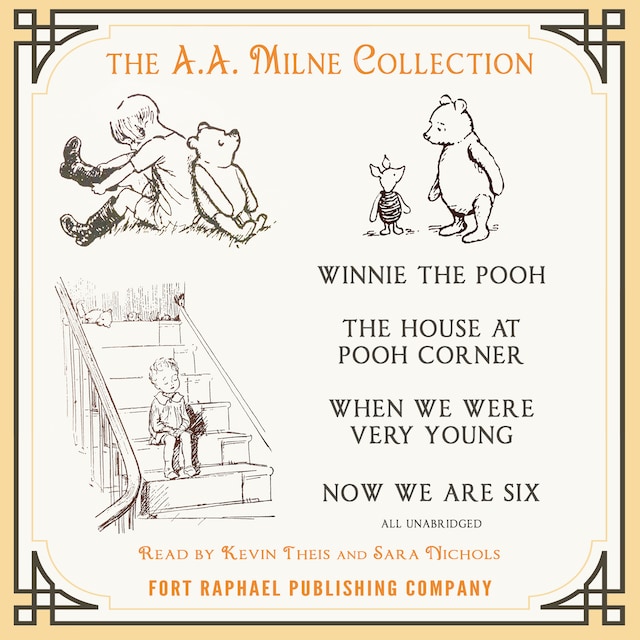 Boekomslag van The A.A. Milne Collection - Winnie-the-Pooh - The House at Pooh Corner - When We Were Very Young - Now We Are Six - Unabridged