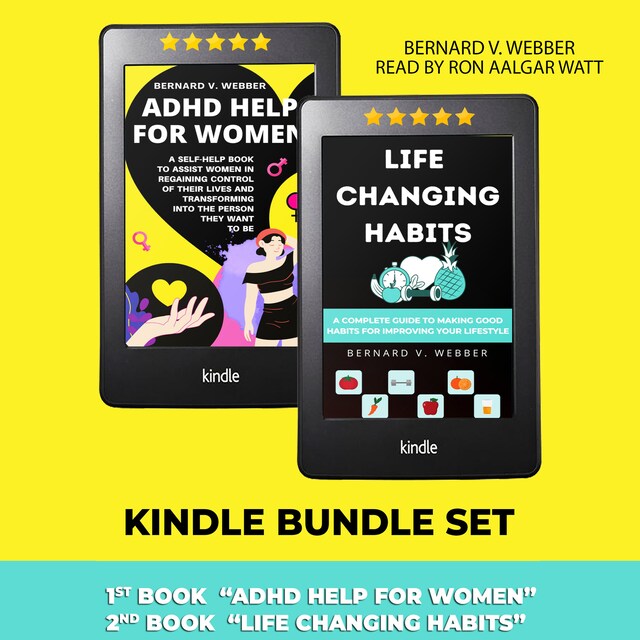 Buchcover für Kindle Bundle Set: ADHD Help For Women & Life Changing Habits