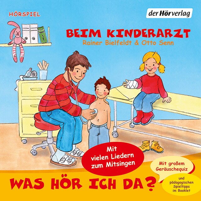 Buchcover für Was hör ich da? Beim Kinderarzt