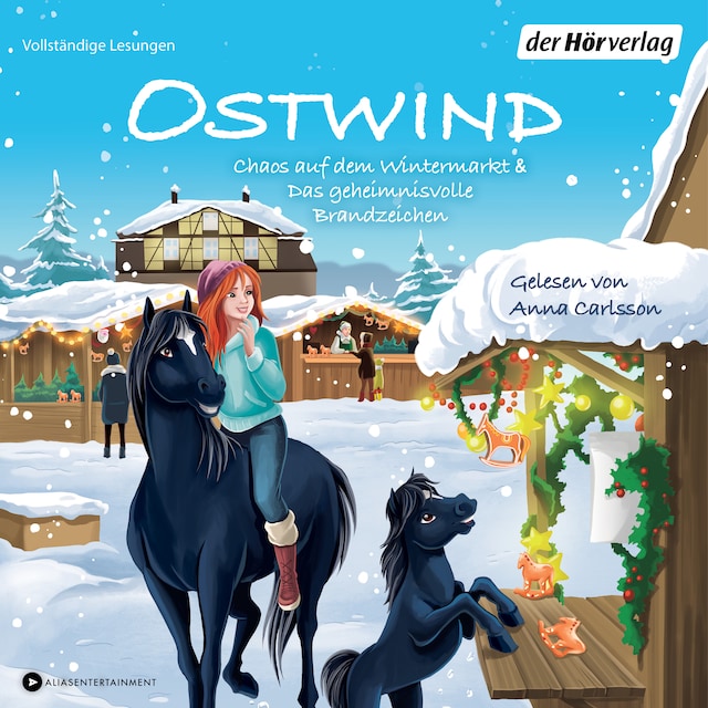 Buchcover für Ostwind. Chaos auf dem Wintermarkt & Das geheimnisvolle Brandzeichen