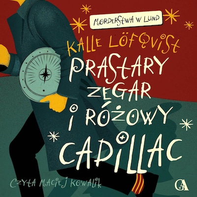 Prastary zegar słoneczny i różowy cadillac