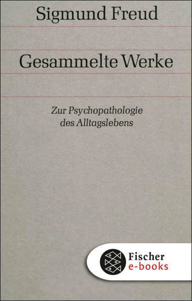 Buchcover für Zur Psychopathologie des Alltagslebens