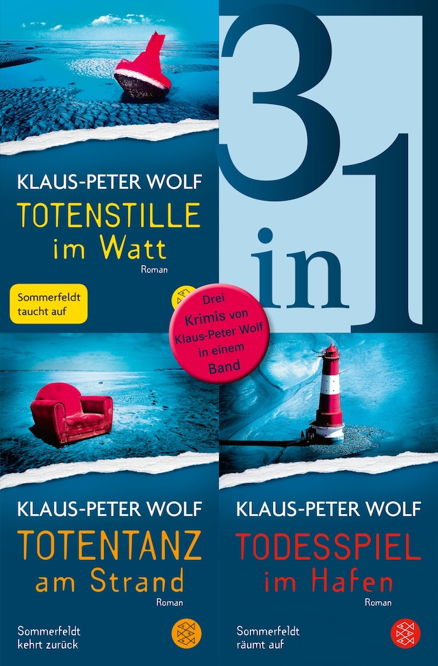 Book cover for Totenstille im Watt / Totentanz am Strand / Todesspiel im Hafen - Drei Ostfriesenkrimis in einem Band