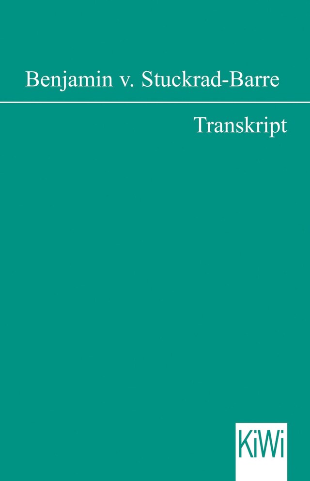 Buchcover für Transkript