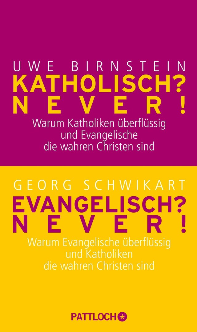 Book cover for Katholisch? Never! / Evangelisch? Never!