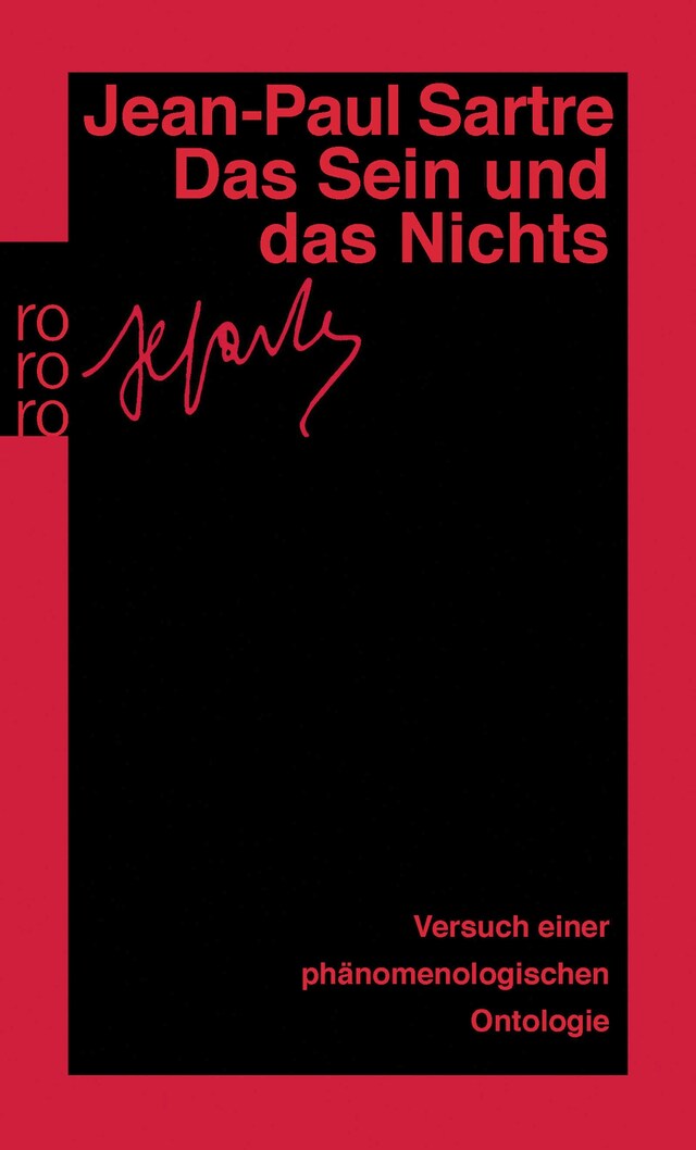 Portada de libro para Das Sein und das Nichts