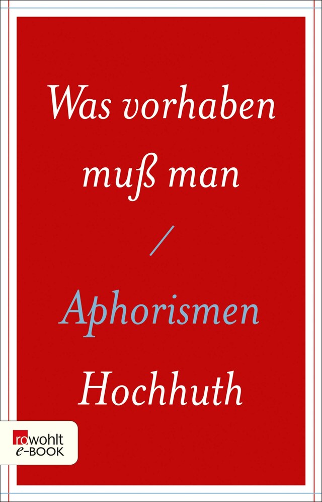 Book cover for Was vorhaben muß man