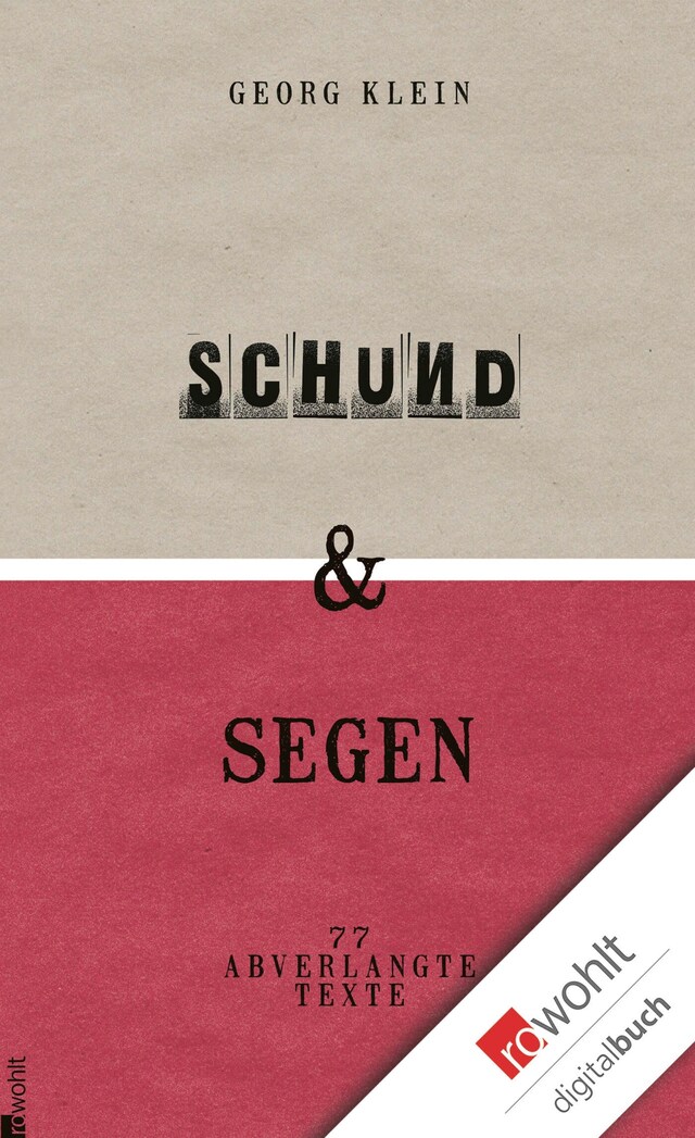 Buchcover für Schund & Segen