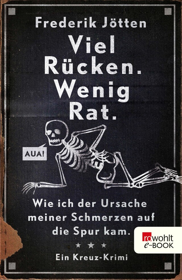 Buchcover für Viel Rücken. Wenig Rat.