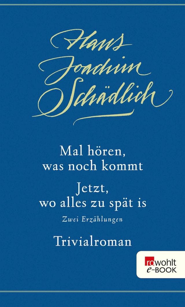 Kirjankansi teokselle Mal hören, was noch kommt / Jetzt, wo alles zu spät is / Trivialroman