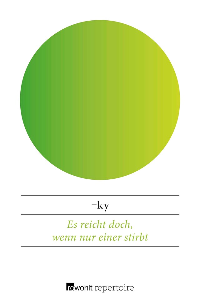 Book cover for Es reicht doch, wenn nur einer stirbt