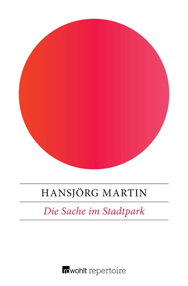 Portada de libro para Die Sache im Stadtpark