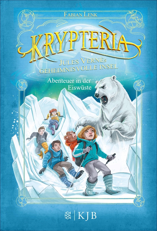 Buchcover für Krypteria – Jules Vernes geheimnisvolle Insel. Abenteuer in der Eiswüste
