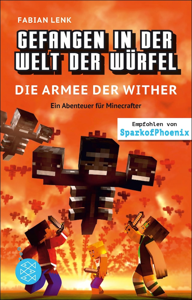 Buchcover für Gefangen in der Welt der Würfel. Die Armee der Wither. Ein Abenteuer für Minecrafter