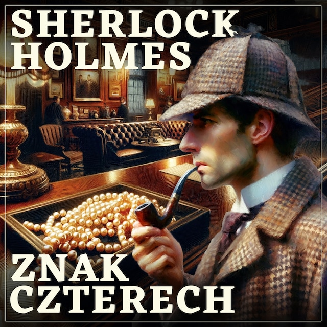 Book cover for Sherlock Holmes. Znak czterech