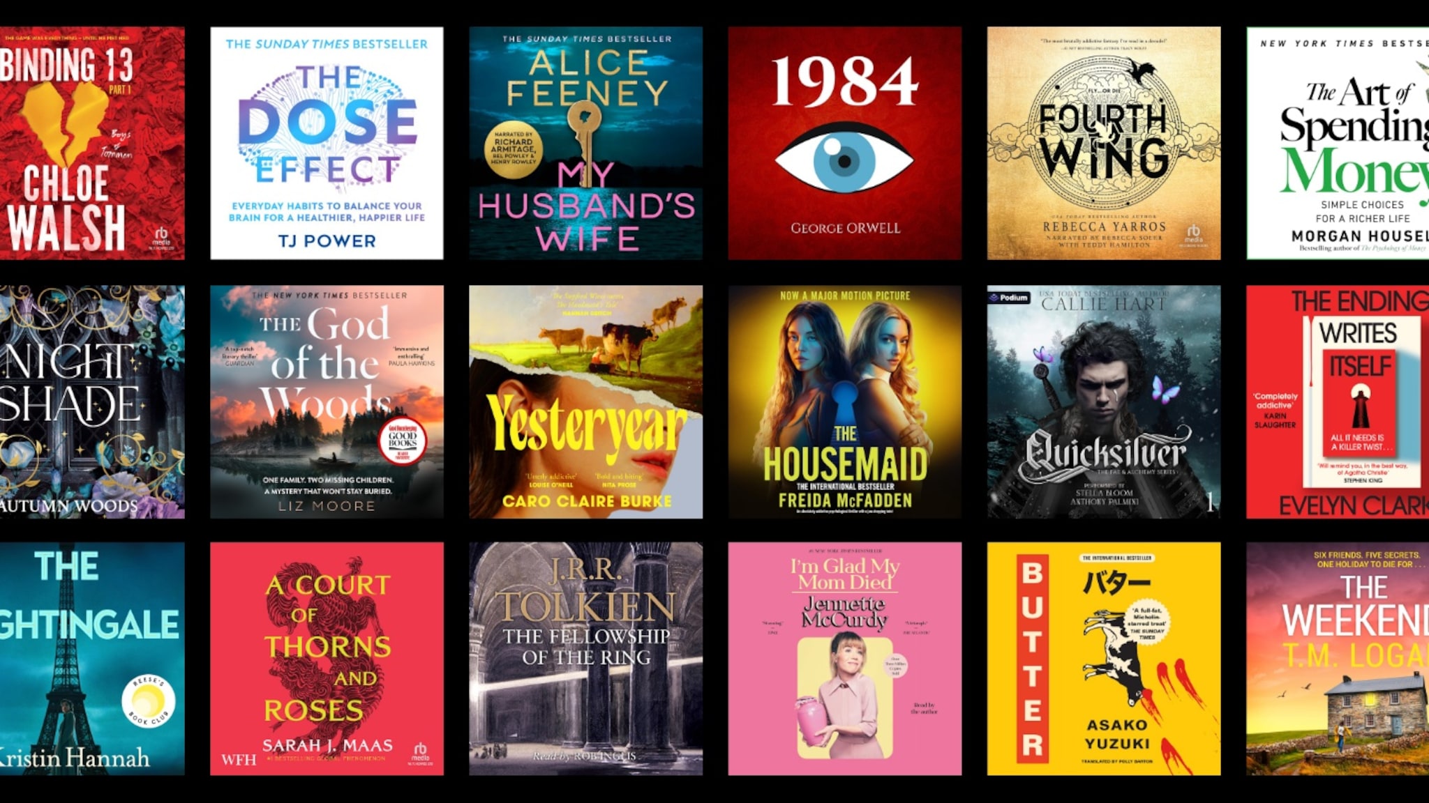 Grid of books